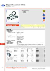 Thumbnail of document Data Sheet Adaptors Reducers made of Metal Series CMP 737 D EN 20156